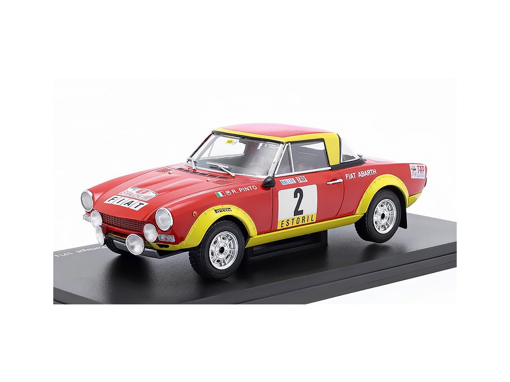 Fiat 124 Abarth Spider #2 Rally Tap Portugal 1974 1:24 Hachette časopis modelem Fiat 124 Abarth Spider N2 Rallye Tap Portugal 1974 Pinto - Bernacchini - kovový model
