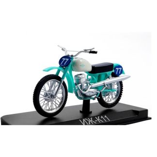IŽ-K11 1:24 - MODIMIO Collections Naše Motocykly časopis s modelem #30 IŽ K11 #77 ( IZH-K11 ) - model motorky