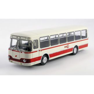 LIAZ 677V 1:43 - MODIMIO Naše autobusy časopis s modelem #48 LIAZ 677 V - kovový model autobusu