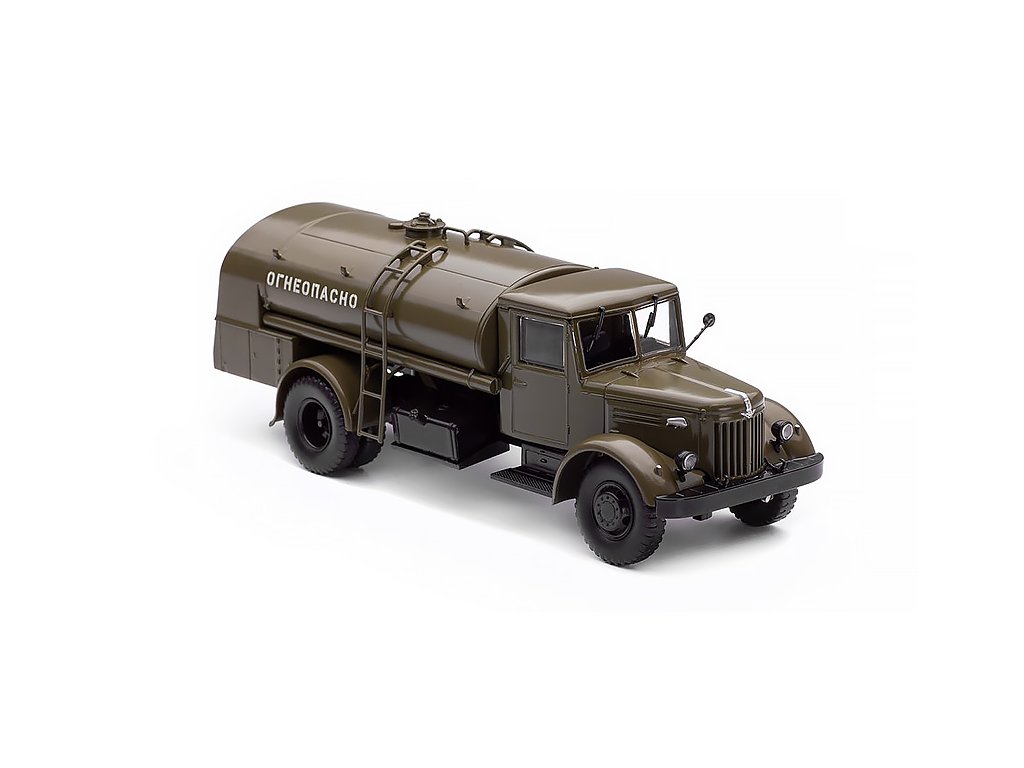 MAZ TZ 200 - 1:43 MODIMIO časopis s modelem - Legendární náklaďáky SSSR #80 TZ-200 MAZ-200 Palivový tanker cisterna - kovový model auta