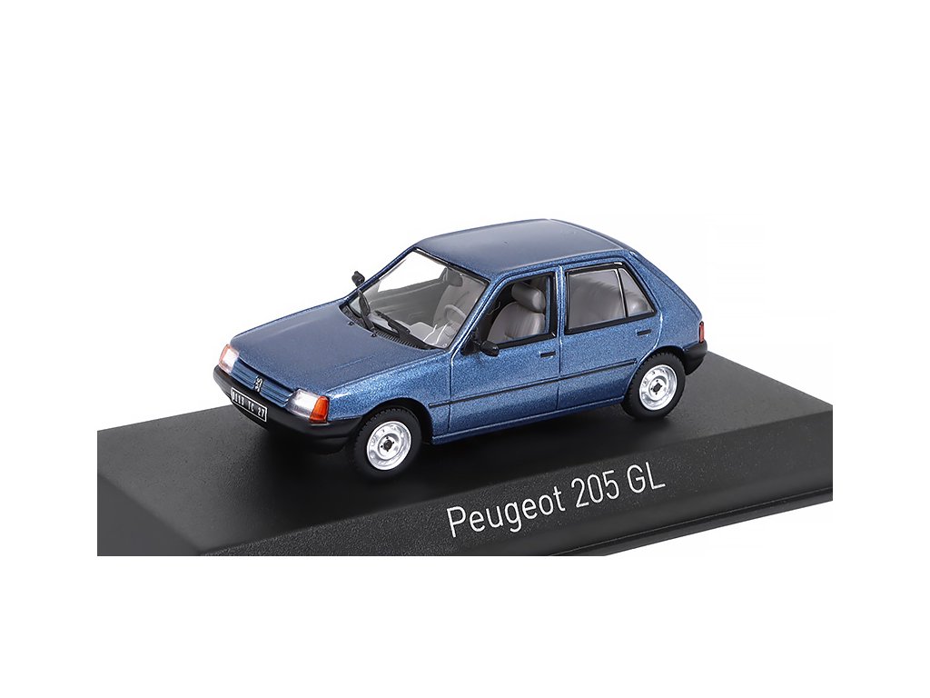 Peugeot 205 GL 1988 modrá 1:43 - NOREV Peugeot 205 GL 1988 - kovový model auta