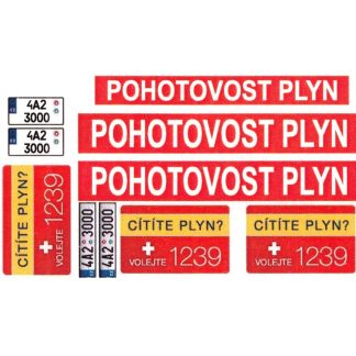 Obtisky na modely 1/43 - Pohotovost Plyn Dekály - obtisky na modely 1:43 - Pohotovost Plyn