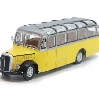 Saurer L4C 1:72 - Kultovní autobusy minulé éry časopis s modelem #35 Saurer L-4C - kovový model auta 1/72