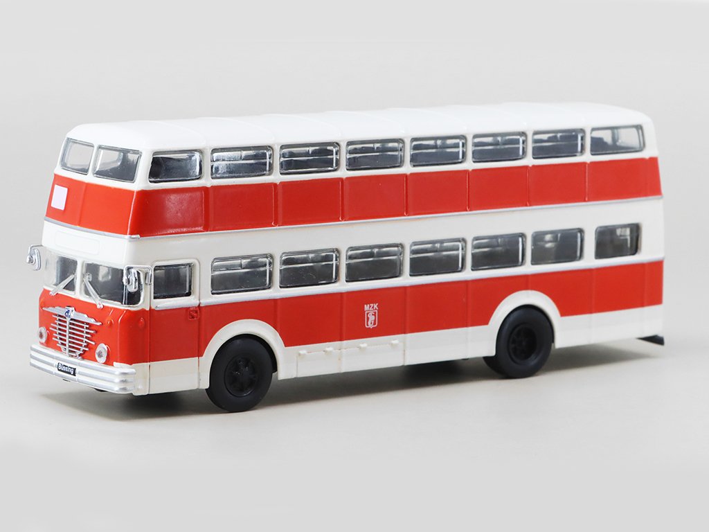 Bussing D2U 1:72 - Kultovní autobusy minulé éry časopis s modelem #12 Bussing D-2U - kovový model auta 1/72