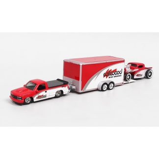 Chevrolet 454 SS Pick-Up 1993 + Chevrolet Pick-up 1936 + přivěs 1:64 - Maisto Chevy 454 SS Pick-Up 1993 + přívěs + Chevy Pick-Up 1936 Wilwood - kovový model auta