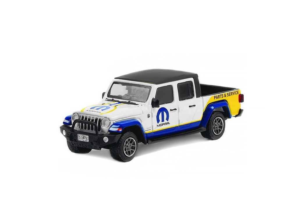 Jeep Gladiator 2021 Mopar 1:64 - GreenLight Jeep Gladiator 2021 Mopar Parts & Service Running on Empty - kovový model 1/64