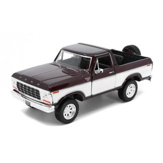 Ford Bronco 1978 vínová 1:24 - MOTORMAX Ford Bronco 1978 - kovový model auta