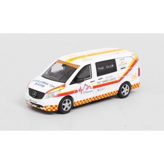 Mercedes-Benz Vito 2020 H.K. Pet Ambulance with Kitten 1:64 - Era Car Mercedes Vito 2020 Sanitka pro domácí mazlíčky s kotětem - kovový model auta 1/64