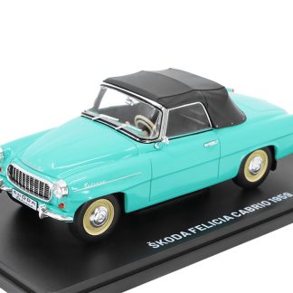 Škoda Felicia Cabrio 1959 1:24 - časopis Nezapomenutelné auta #61 s modelem Škoda Felicia Cabrio 1959 - kovový model auta