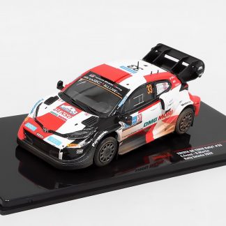 Toyota GR Yaris Rally1 #33 Rally Estonia 2022 Evans / Martin dirty version 1:43 - IXO Models Toyota GR Yaris Rally 1 No.33 Rallye Estonia 2022 Evans / Martin - kovový model auta