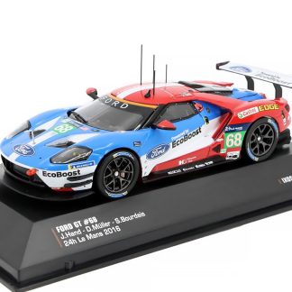 Ford GT #68 24h Le Mans 2016 J.Hand / D.Muller / S.Bourdais 1:43 - IXO Models Ford GT 3.5L Turbo V6 #68 Le Mans 2016 J. Hand - D. Muller - S. Bourdais - kovový model