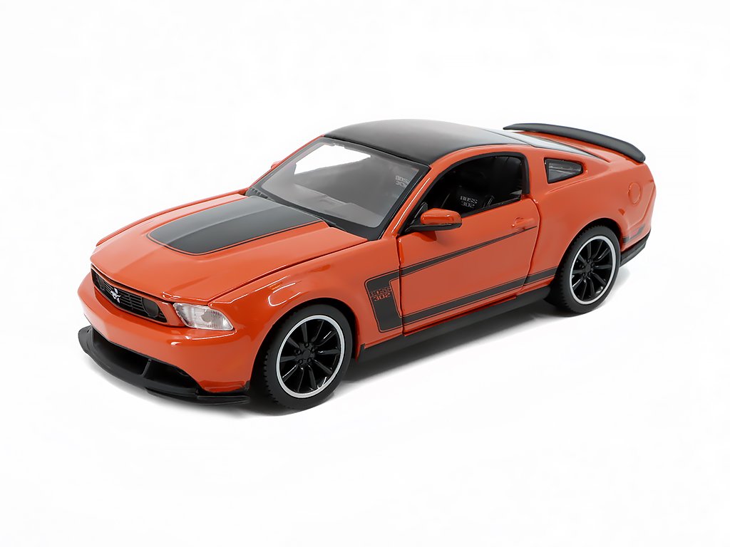 Ford Mustang Boss 302 oranžový 1:24 - Maisto Ford Mustang Boss 302 2011 - kovový model auta