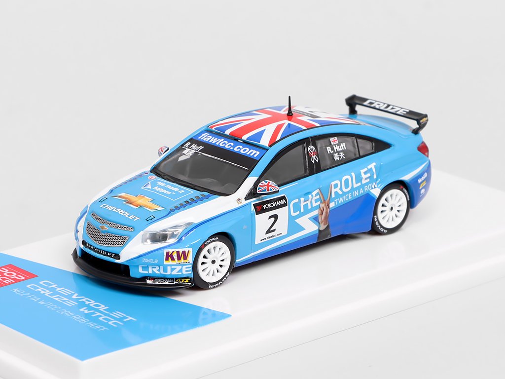 Chevrolet Cruze WTCC #2 FIA WTCC 2011 Robb Huff 1:64 - POP RACE Chevrolet Cruze WTCC No.2 FIA - kovový model auta 1/64