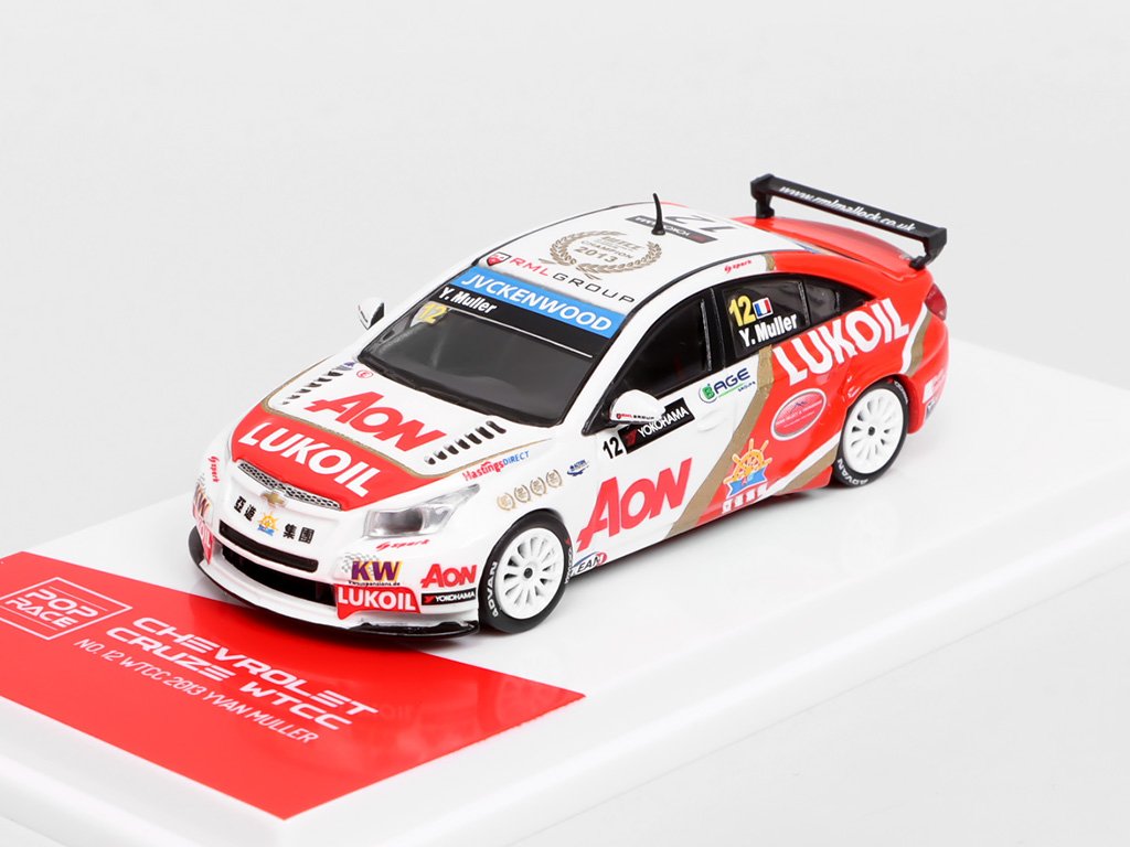 Chevrolet Cruze WTCC #12 FIA WTCC 2013 Yvan Muller 1:64 - POP RACE Chevrolet Cruze WTCC No.12 Y.Muller 2013 - kovový model auta 1/64