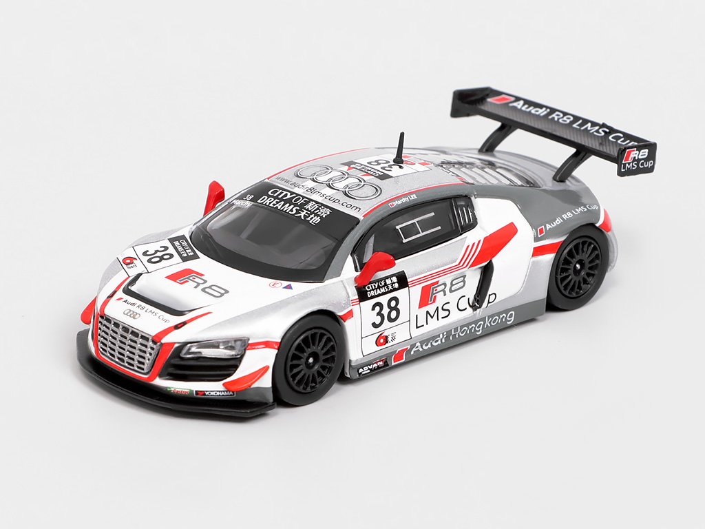 Audi R8 LMS #38 Macau GT Cup 2013 M. Lee 1:64 - POP RACE Audi R8 LMS No.38 Macau GT Cup 2013 M.Lee - kovový model auta 1/64