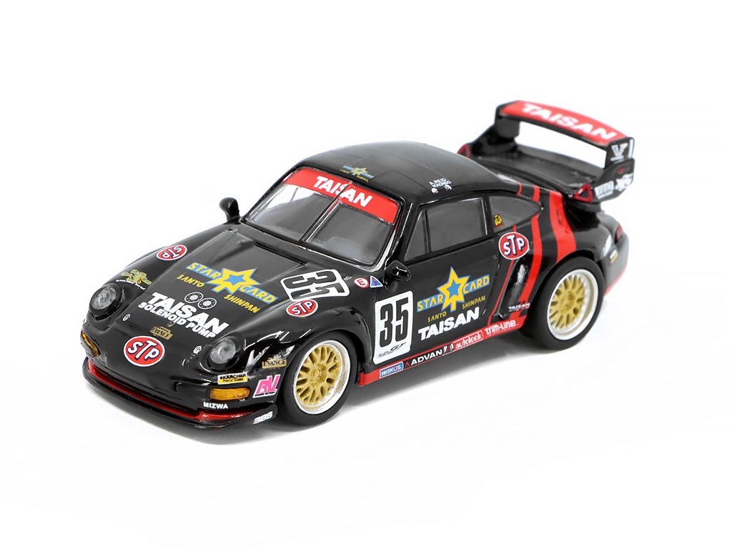 Porsche 911 GT2 #35 Taisan 1:64 - TARMAC / Schuco Porsche 911 (993) GT2 no.35 Taisan - kovový model auta 1/64