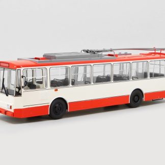Škoda 14TR trolejbus béžová / červená 1:43 - Avtoistoria Skoda 14 TR - kovový model