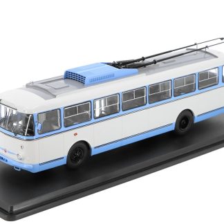 Škoda 9TR trolejbus modrá / bílá 1:43 - SSM Skoda 9 TR - kovový model