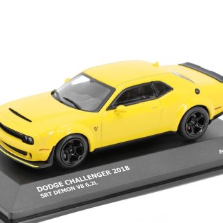 Dodge Challenger 2018 SRT Demon V8 žlutý 1:43 - Solido Dodge Challenger SRT Demon V8 6.2L 2018 - kovový model