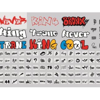 Obtisky na modely 1/43 - Graffiti modrá / červená / žlutá Dekály - obtisky na modely 1:43 - Graffiti