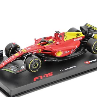 Ferrari F1-75 #16 C. Leclerc Italian GP Giallo Modena Special Edition 1:43 - Bburago Ferrari F1 75 No.16 C.Leclerc Leclerc Italian GP Giallo Modena Special Edition - kovový model auta