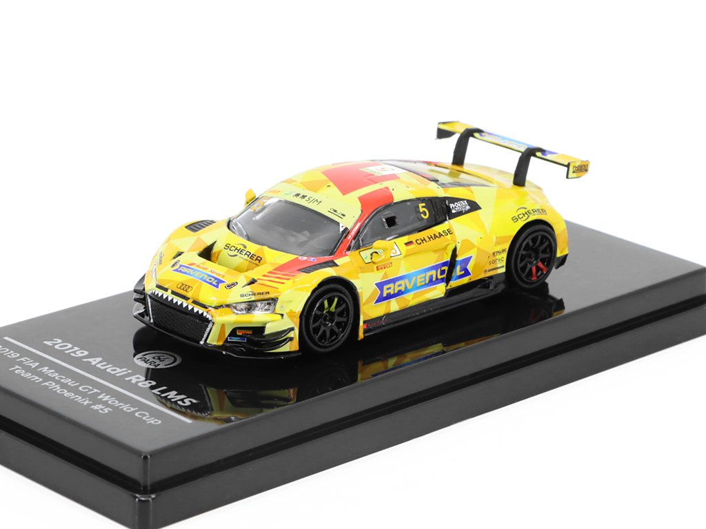 Audi R8 LMS 2019 #5 FIA Macau GT World Cup Team Phoenix 1:64 - PARAGON Models Audi R8 LMS 2019 No.5 FIA Macau GT World Cup Team Phoenix - kovový model auta 1/64