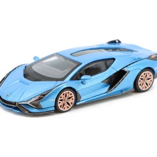 Lamborghini Sian FKP 37 modrá 1:64 - MiniGT Lamborghini Sián FKP37 - kovový model auta
