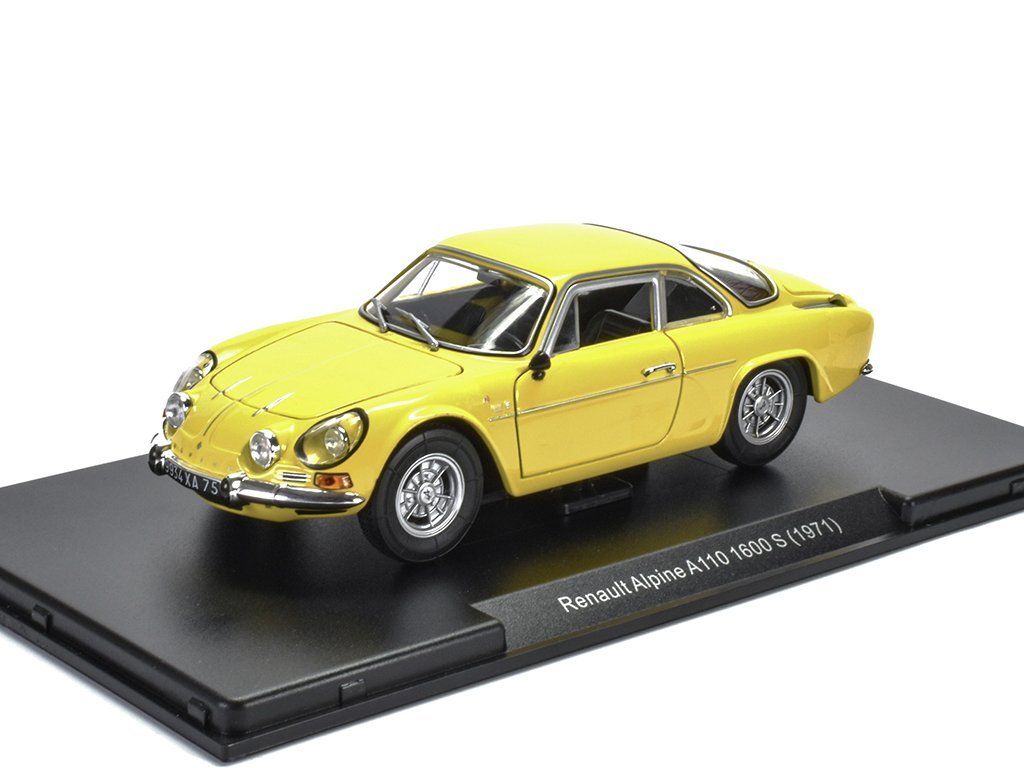 Renault Alpine A110 1600 S 1971 1:24 - Leo Models časopis s modelem Renault Alpine A 110 1600S 1971 - kovový model auta