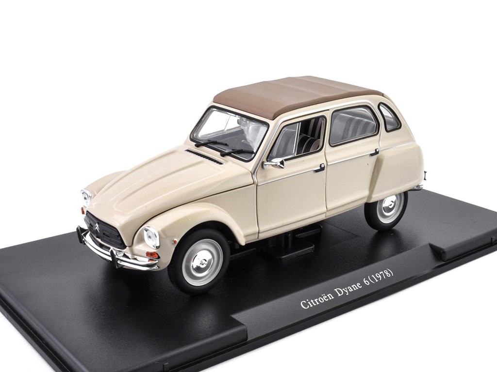 Citroen Dyane 6 1978 1:24 - Leo Models časopis s modelem Citroen Dyane 6 1978 - kovový model auta