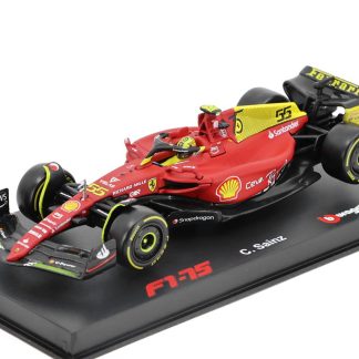 Ferrari F1-75 #55 C. Sainz Italian GP Giallo Modena Special Edition 1:43 - Bburago Ferrari F1 75 No.55 C.Sainz - kovový model auta