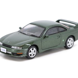 Nissan Silvia S14 LHD zelená 1:64 - BM Creations Nissan Silvia S 14 Left Hand Drive - kovový model auta