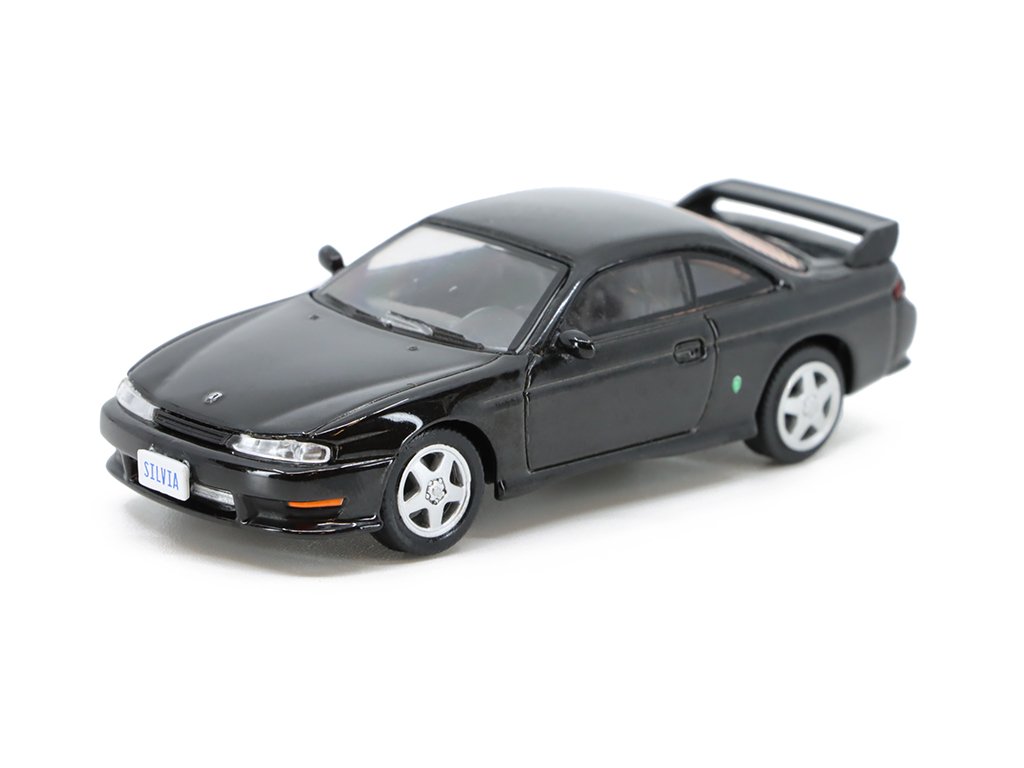 Nissan Silvia S14 LHD černá 1:64 - BM Creations Nissan Silvia S 14 Left Hand Drive - kovový model auta