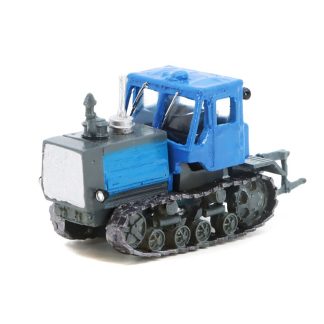 Traktor T-150 modrá 1:87 - Ručně vyrobený model Traktor T 150 - sběratelský model auta