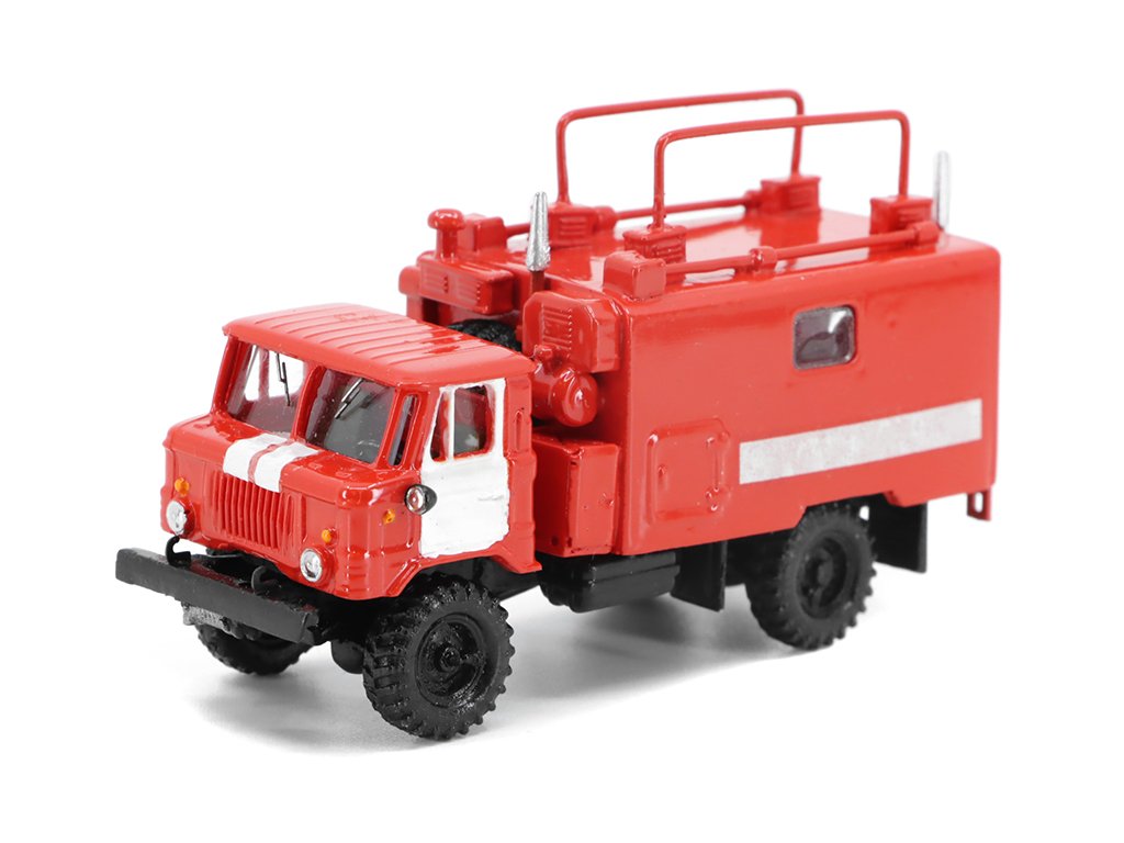 GAZ-66 KŠM Hasiče 1:87 - Ručně vyrobený model GAZ 66 MZ-66 - sběratelský model auta