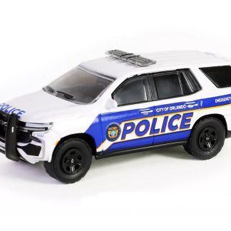 Chevrolet Tahoe Police Pursuit Vehicle 2022 bílá 1:64 - GreenLight Chevrolet Tahoe Police PPV - kovový model auta