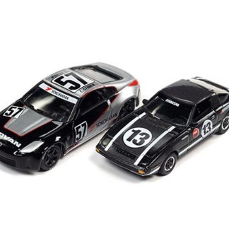 Nissan 350Z #57 2006 + Mazda RX-7 #13 1981 1:64 - Johnny Lightning Sada: Nissan 350 Z No.57 2006 + Mazda RX7 No. 13 1981 - sběratelský model auta