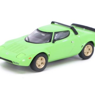 Lancia Stratos HF Stradale LHD zelená 1:64 - MiniGT Lancia Stratos HF Stradale Left Hand Drive - kovový model auta