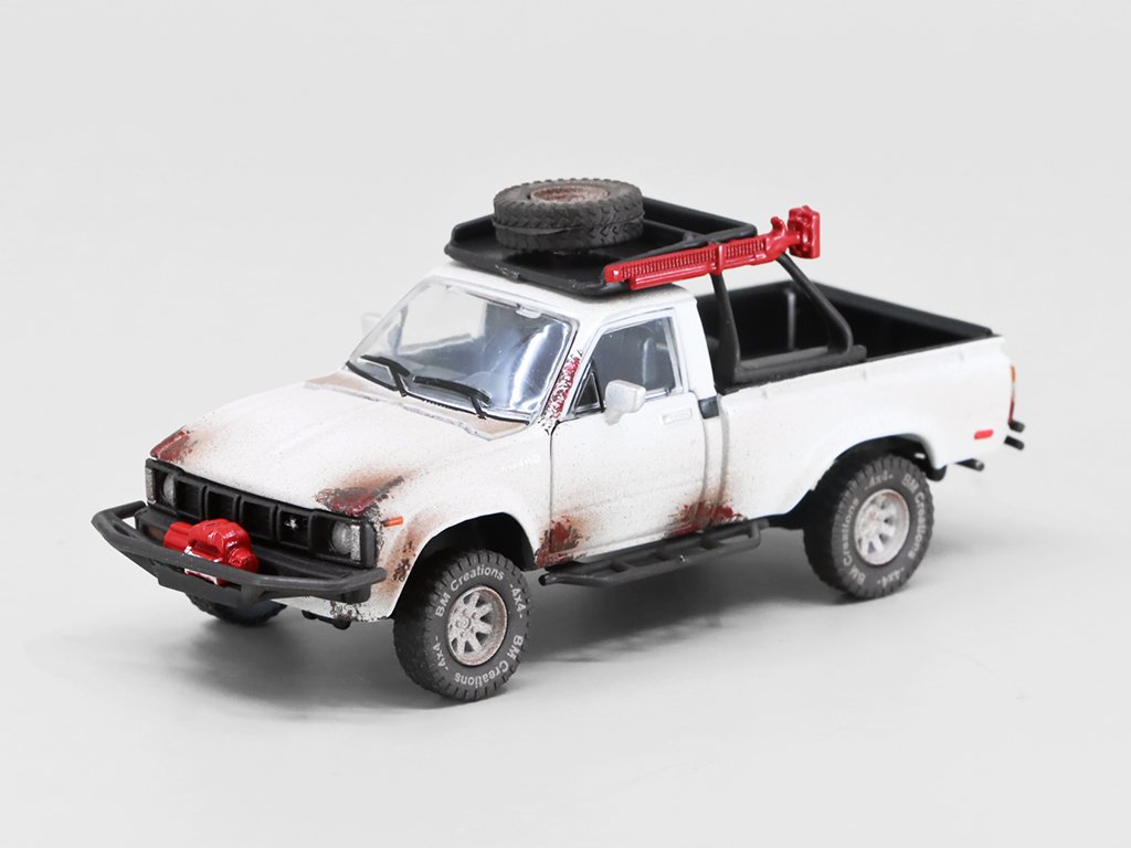 Toyota Hilux 1980 N60 N70 Series LHD Rusting White 1:64 - BM Creations Toyota Hilux 1980 N60 N70 Series Left Hand Drive - model auta 1/64