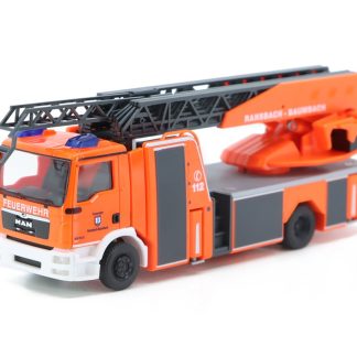 MAN TGM 08 DLK Hasiči Ransbach-Baumbach 1:87 - Herpa MAN TGM 08 DLK Fire Department Ransbach Baumbach - sběratelský model hasičského vozu 1/87