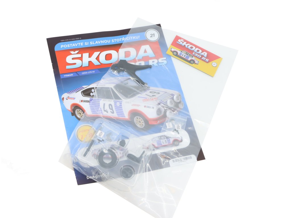 Škoda 130 RS 1:8 - časopis #21 se stavebnicí Škoda 130 RS 1:8 - časopis #21 se stavebnicí