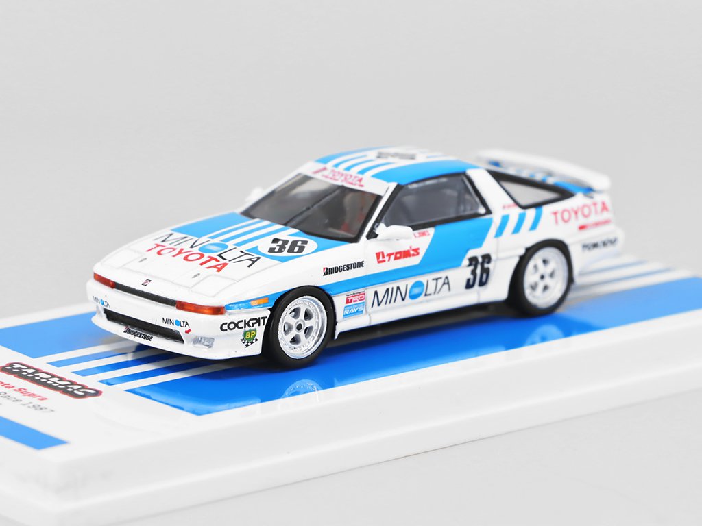 Toyota Supra #36 Macau Guia Race 1987 Alan Jones 1:64 - TARMAC Models Toyota Supra Turbo MA70 No.36 Macau Guia Race 1987 - kovový model auta 1/64