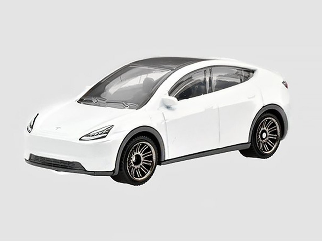 Tesla Model Y bílá 1:64 - MATCHBOX Tesla Model Y - model auta 1/64