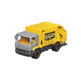 Garbage King Popelářský vůz žlutý 1:64 - MATCHBOX Garbage King MBX GK - model auta 1/64