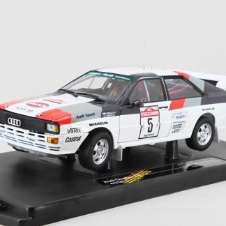 Audi Quattro A2 #5 Rallye Sanremo 1983 Mikkola / Hertz 1:18 - Sun Star Audi Quattro A2 No.5 Rally Sanremo H. Mikkola / A. Hertz - kovový model auta 1/18