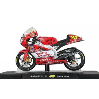 Aprilia RSW 250 #46 Imola 1999 1:18 - Leo Models časopis s modelem BAZAROVÉ ZBOŽÍ Aprilia RSW250 No.46 Imola - sběratelský model 1/18