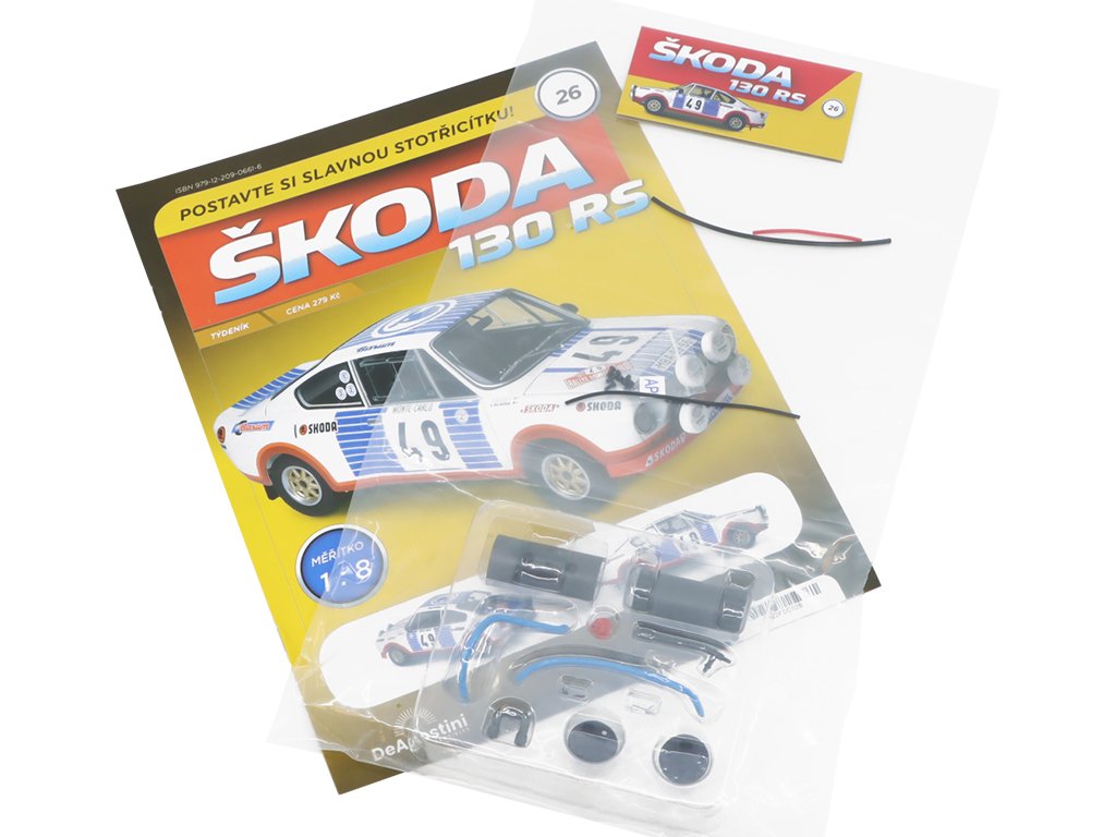 Škoda 130 RS 1:8 - časopis #26 se stavebnicí Škoda 130 RS 1:8 - časopis #26 se stavebnicí