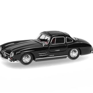 Mercedes-Benz 300 SL černá 1:87 - Herpa Mercedes Benz 300SL - sběratelský model 1/87