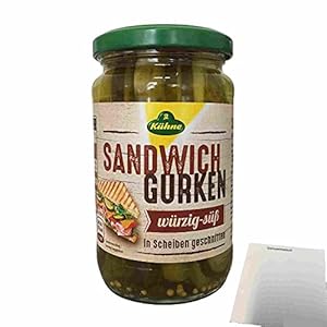 Kühne Sandwich Cucumbers Spicy Sweet (330 g Glass) + usy Block