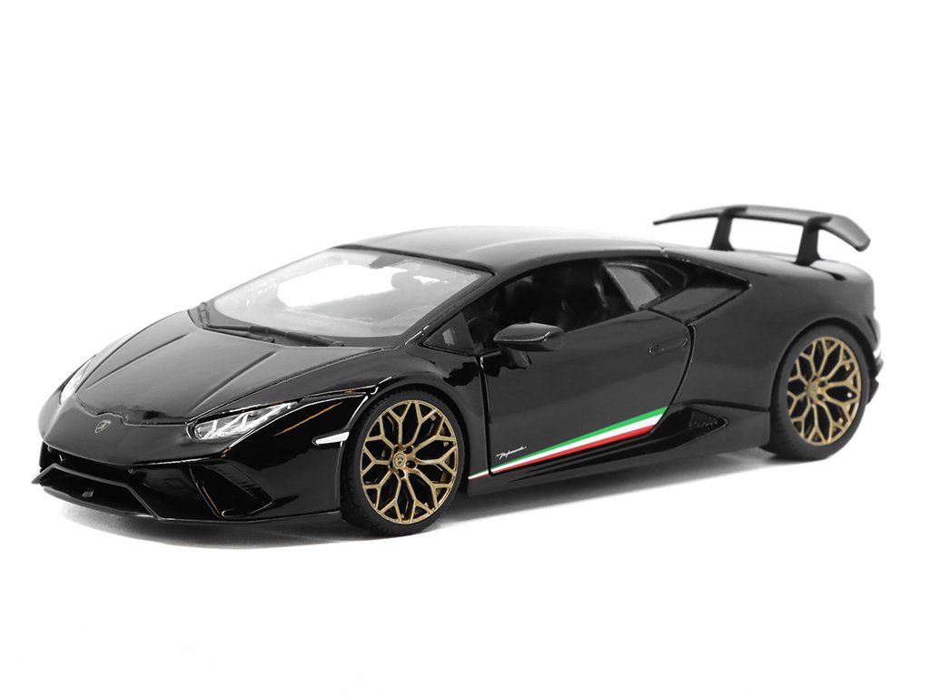 Lamborghini Huracan Perfomante černá 1:24 - Bburago Lamborghini Huracan Perfomante - kovový model auta