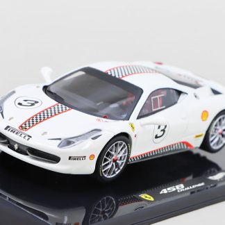 Ferrari 458 #3 Italia Challenge 1:43 - Hot Wheels Ferrari 458 No. 3 Itálie Challenge - kovový model auta 1/43